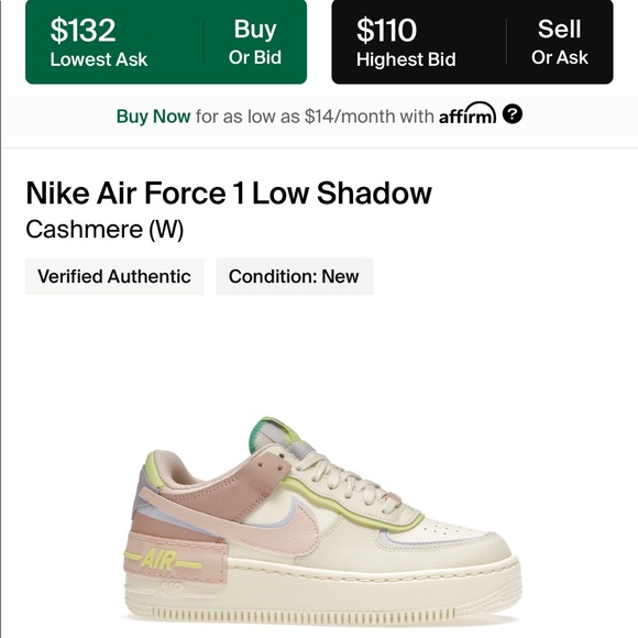 nike air force 1 shadow cashmere pale coral
